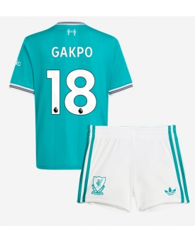 Liverpool Cody Gakpo #18 Maglia Gara Terza Repliche 2025-26 Bambino Maniche Corte
